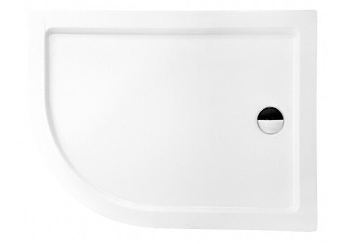 Душовий піддон Besco Saturn 100x80 см R правий акрил білий #BAS-100-NP