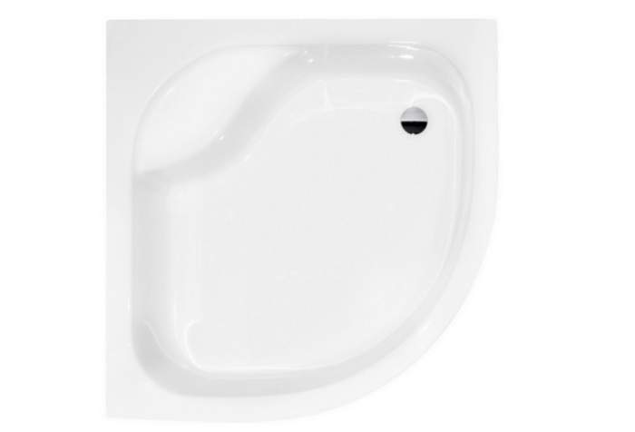 Душовий піддон Besco Diper I 80х80 см із сидінням акрил білий #BAD-80-NK