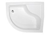 Душовий піддон Besco Maxi 120x85 см R правий акрил білий BAM-120-NP