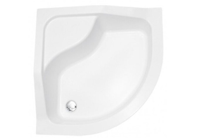 Душовий піддон Besco Oliver I 80х80 см з сидінням акрил білий BAO-80-NR