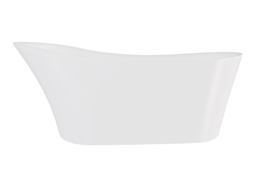 Ванна акриловая Besco Calima 170х74 см с сифоном клик-клак хром глянцевый белый #WAS-170-C