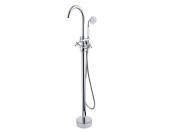 Смеситель для ванной Besco Retro I напольный с душевым гарнитуром хром BW-RI-CH