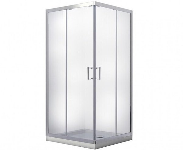 Душова кабіна Besco Modern 90х90 см профіль хром/скло матове MK-90-185-M