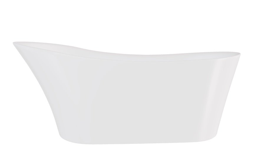 Ванна акриловая Besco Calima 170х74 см с сифоном клик-клак белый глянцевый белый #WAS-170-CBI