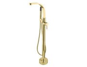 Смеситель для ванной Besco Decco I напольный с душевым гарнитуром золото BW-DI-ZL