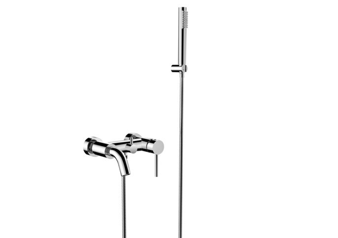 Смеситель для ванной Besco Illusion настенный с душевым гарнитуром хром BW-IS-CH