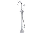 Змішувач для ванної кімнати Besco Retro I підлоговий з душовим гарнітуром хром BW-RI-CH