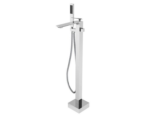 Змішувач для ванної кімнати Besco Aspira підлоговий з душовим гарнітуром хром BW-A-CH