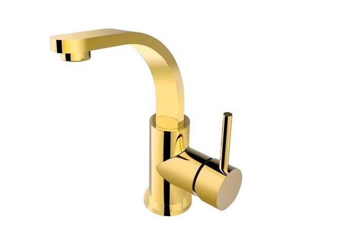 Змішувач для раковини Besco Decco II одноважільний золото BU-DII-ZL