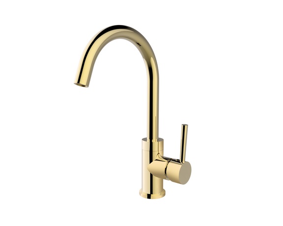 Змішувач для раковини Besco Illusion I одноважільний золото BU-II-ZL