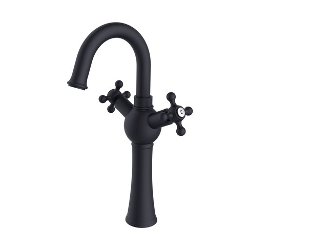 Смеситель для раковины Besco Retro I двухвентильный черный матовый BU-RI-CZ