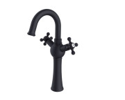 Смеситель для раковины Besco Retro I двухвентильный черный матовый BU-RI-CZ