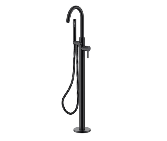 Змішувач для ванни Besco Veo II з душовим гарнітуром чорний матовий BW-VII-CZ