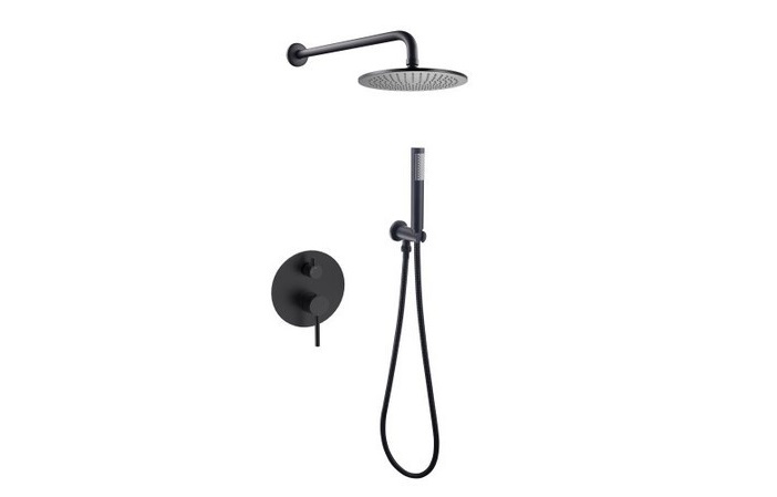 Душевая система скрытого монтажа Besco Decco/Illusion I/Veo со смесителем черный матовый BP-DII-CZ