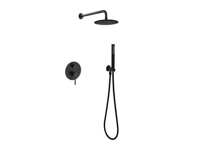 Душевая система скрытого монтажа Besco Decco/Illusion II/Veo со смесителем черный матовый BP-DIII-CZ