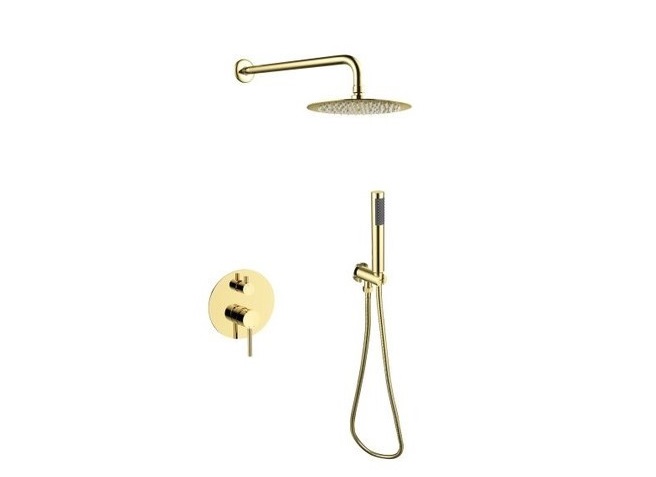 Душевая система скрытого монтажа Besco Decco/Illusion II/Veo со смесителем яркое золото BP-DIII-JZ