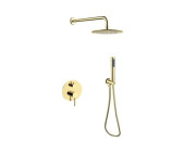 Душевая система скрытого монтажа Besco Decco/Illusion II/Veo со смесителем яркое золото BP-DIII-JZ