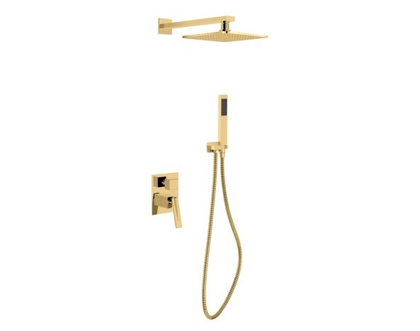 Душевая система скрытого монтажа Besco Aspira II со смесителем золото BP-AII-ZL