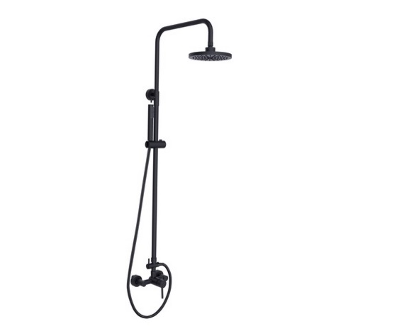 Душевая стойка Besco Decco/Illusion/Veo со смесителем черный матовый BP-DIN-CZ