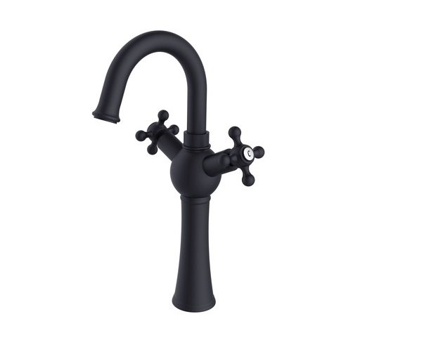 Змішувач для раковини Besco Retro I двовентильний чорний матовий BU-RI-CZ