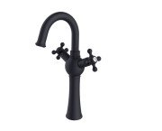 Смеситель для раковины Besco Retro I двухвентильный черный матовый BU-RI-CZ