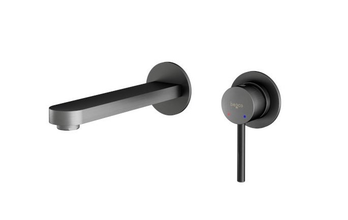 Смеситель для раковины Besco Decco настенный однорычажный графит BU-DS-GR