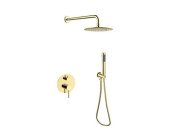 Душевая система скрытого монтажа Besco Decco/Illusion II/Veo со смесителем яркое золото BP-DIII-JZ