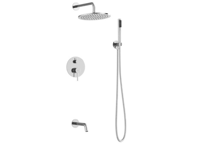 Душевая система скрытого монтажа Besco Veo/Decco/Illusion со смесителем хром BP-V-CH