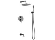 Душевая система скрытого монтажа Besco Veo/Decco/Illusion со смесителем графит BP-V-GR