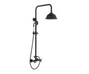 Душевая стойка Besco Retro со смесителем черный матовый BP-R-CZ