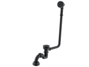 Сифон із переливом для ванни Besco Otylia/Olaya клік-клак чорний матовий SW-PRZ-CZR