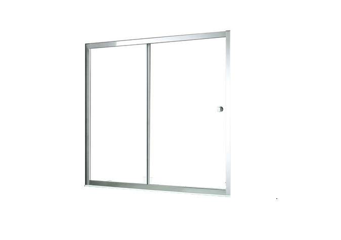 Шторка для ванни Besco Duo Slide II 170х150 см хром/прозоре скло DDS-II-170