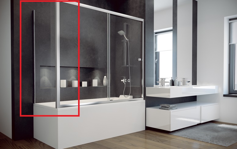 Боковая стенка для ванны Besco Duo Slide II 70х150 см хром/прозрачное стекло PDS-II-70