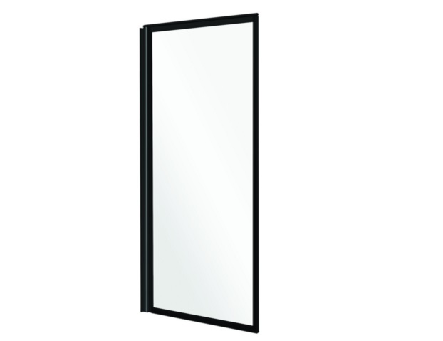 Шторка для ванны Besco Enzo 70х140 см черный матовый/прозрачное стекло PEB-1S