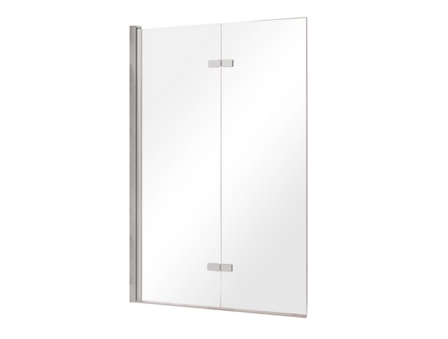 Шторка для ванны Besco Lumix 100х145 см хром/прозрачное стекло PL-2S