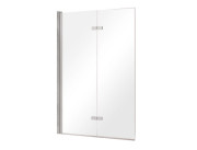 Шторка для ванны Besco Lumix 100х145 см хром/прозрачное стекло PL-2S