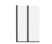 Шторка для ванны Besco Prime 2 90х140 см черный матовый/прозрачное стекло PNPB-2S