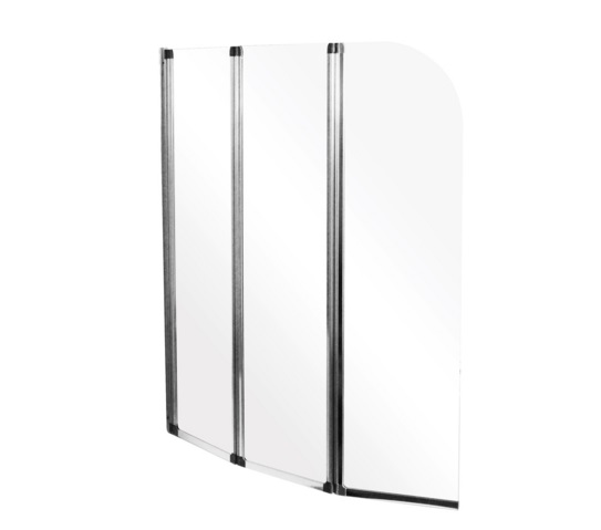 Шторка для ванны Besco Ambition 3 123,5х139 см хром/прозрачное стекло PA-3S