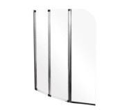 Шторка для ванны Besco Ambition 3 123,5х139 см хром/прозрачное стекло PA-3S