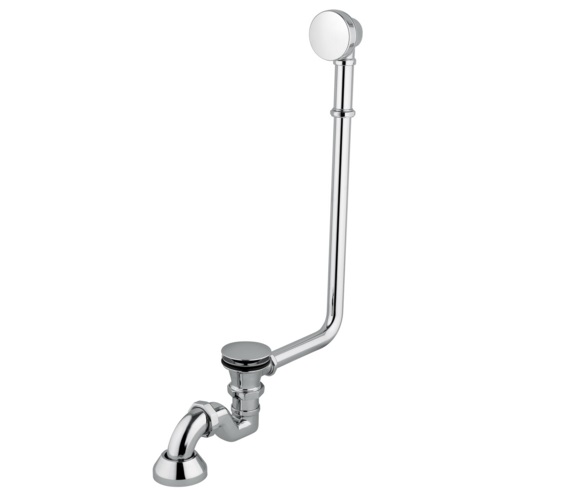 Сифон с переливом для ванны Besco Amelia клик-клак хром SW-PRZ-CHRA