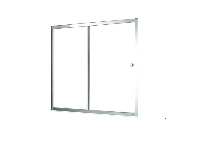 Шторка для ванни Besco Duo Slide II 170х150 см хром/прозоре скло DDS-II-170