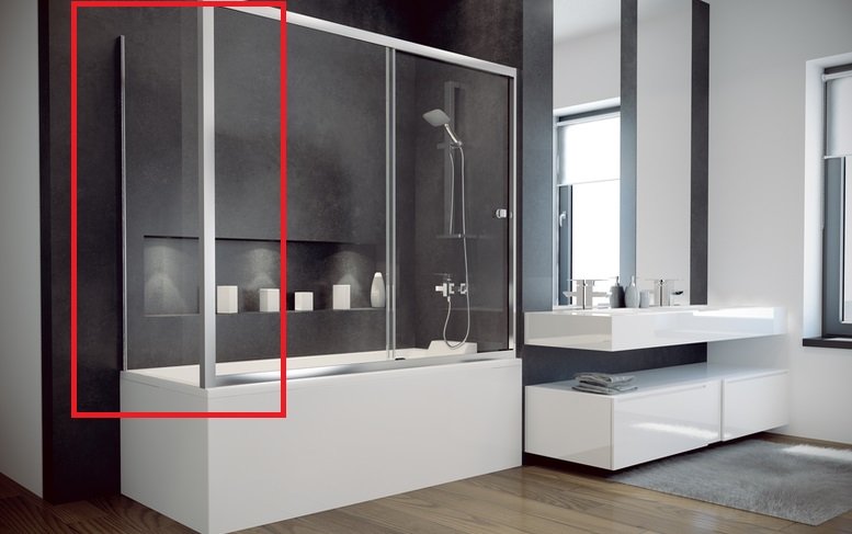 Боковая стенка для ванны Besco Duo Slide II 70х150 см хром/прозрачное стекло PDS-II-70