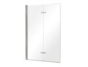 Шторка для ванны Besco Lumix 100х145 см хром/прозрачное стекло PL-2S