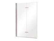 Шторка для ванны Besco Lumix 100х145 см хром/прозрачное стекло PL-2S