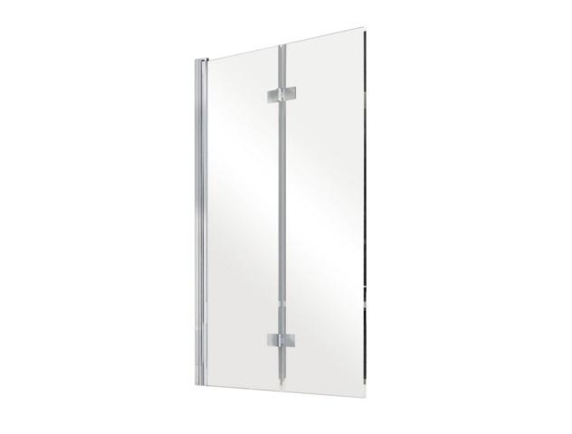 Шторка для ванни Besco Prestigio 80х150 см хром/прозоре скло PP-2S