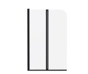 Шторка для ванны Besco Prime 2 90х140 см черный матовый/прозрачное стекло PNPB-2S