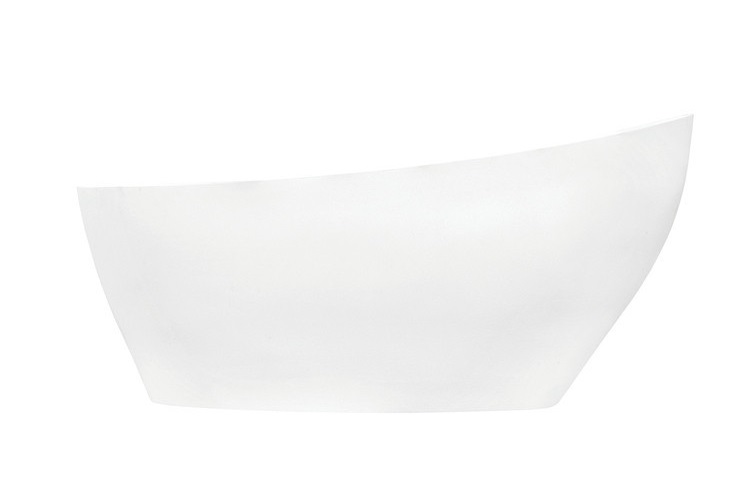 Ванна акриловая Besco Keya 165х70 см с сифоном клик-клак хром глянцевый белый #WMD-165-K