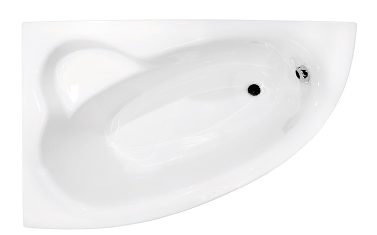 Ванна акриловая Besco Natalia 150х100 см левосторонняя глянцевый белый #WAN-150-NL