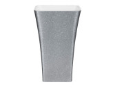Раковина для ванної Besco Assos S-Line Glam 40х50х85 см підлогова Mineral DuraBe срібло #UMD-A-WOS