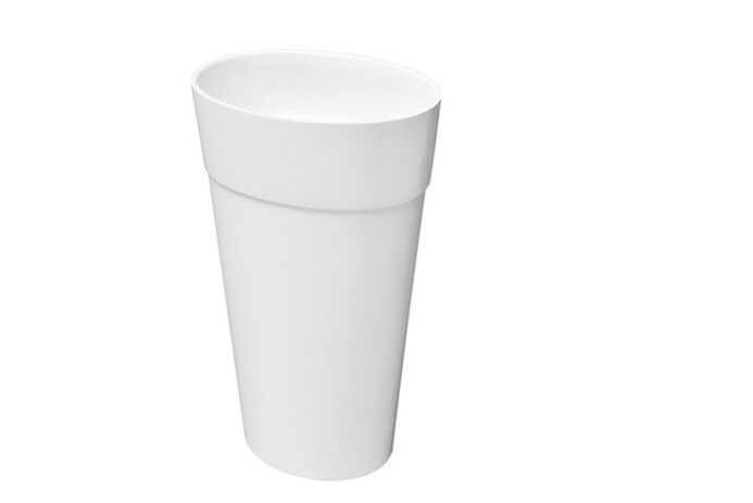 Раковина для ванної Besco Uniqa 32х46х84 см підлогова Mineral DuraBe білий матовий #UMMB-U-WOW